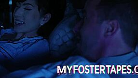 new foster stepmom becky bandini rides cock barefoot to welcome judy jolie