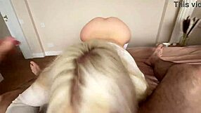 Fucking Sexy Blonde Doggystyle Then Cumshot Facial in Mouth