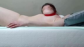 Slave's Breasts Bound Tight in Chained Bondage Caresses!