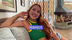 big titties latina babe gives sloppy deepthroat pov blowjob on her first casting interview