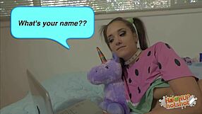 Pigtailed teen gia paige deepthroats monster cock on date then rides cowgirl with cum-covered face