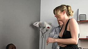 my blonde housewife face drowned in big black cock sloppy facial cum