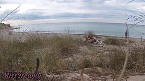 omg french teacher slut misscreamy blows stranger cock on nude beach cumshot