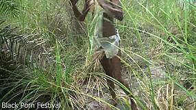 Skinny African Tribe Woman Cherishes Outdoor Labor Deeply