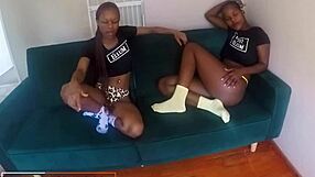 yo, check out this big tits ebony ditching her white bf for steamy roommate action