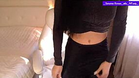 tamarra roman strips lingerie teases pussy clit vibing sexy