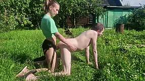 anastasia dominates sasha earth with outdoor strapon anal pounding