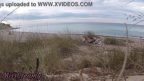 omg french teacher slut misscreamy blows stranger cock on nude beach cumshot