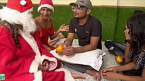 indian wives SWAP at XMAS PARTY for wild GROUP SEX