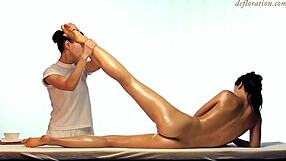 vera the beautiful virgin teen gets sensual massage with tight wet pussy