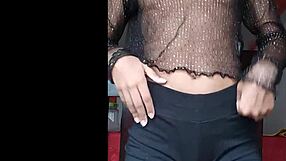 skinny model dances sexy outfit