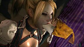 Harley Quinn Guzzles Cartoon Cock in Wild 3D Sucking Frenzy!