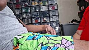 thick masked lightskin babe sucks bbc till messy cum explosion