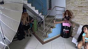 her first time here and she went wild 😈 julia souza's juicy brazilian pussy in shower