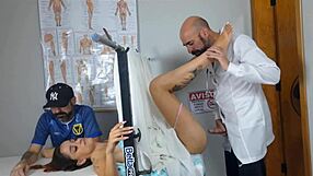 false gynecologist rips clothes fucks redhead wife creampie cuckold