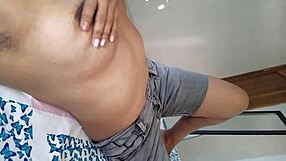 latina milf shows huge natural tits massages nipples wet jeans