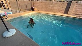 Poolside Blonde Gives Epic POV Blowjob And Cumshot