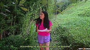 omg 😍 a stranger tricks cute april into outdoor deepthroat and doggystyle pounding!! her tight pussy gets wrecked 💦