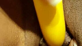 damn this horny 18+ chunky latina bbw rubs her juicy wet pussy with chocolate while cumming hard