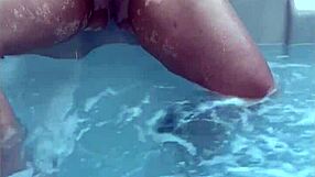 hot tub dare leads to naked cock stroke and shared orgasm