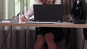 cherry's sexy secretary heels hide her craving for office thrills