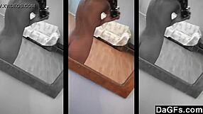 brunette teen gropes small tits in mirror no touching allowed