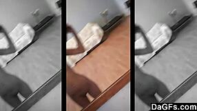 brunette teen gropes small tits in mirror no touching allowed