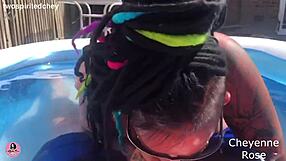 hey wanna watch her suck big cock then fuck in paddling pool?