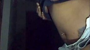 next door ebony milf flashes big saggy tits from shorts