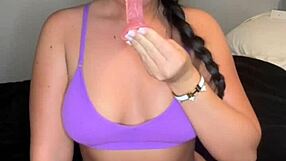 Slutty British Girlfriend Squirts Hard In Horny Webcam Show!