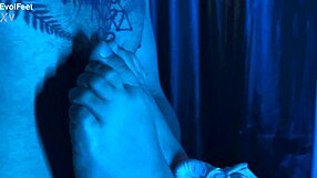 getting up close sniffing artemis' sweaty nylon feet and toes