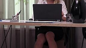 cherry's sexy secretary heels hide her craving for office thrills