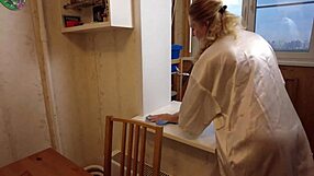 Stuck Blonde Teacher Gets Bent Over Big Ass Doggystyle Pound by College Stud with Moaning Orgasms