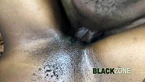 SMALL BOOTY EBONY TEEN Filled Deep with Hot Cum in Bedroom Close-Up