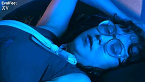 getting up close sniffing artemis' sweaty nylon feet and toes