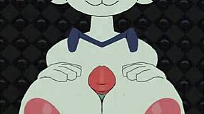 Pornstar Female Cinderace Bunny Bounces Big Tits for Titty Fuck Cum Game