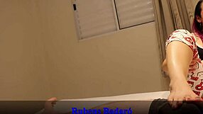 betraying mom by fucking her huge cock stepdad on her bed in see through red