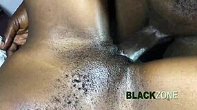 SMALL BOOTY EBONY TEEN Filled Deep with Hot Cum in Bedroom Close-Up