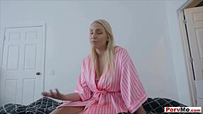 sexy blonde stepmommy sucks my morning wood eagerly