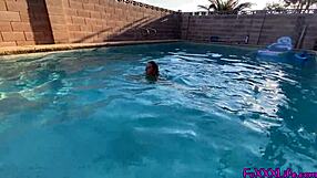 Poolside Blonde Gives Epic POV Blowjob And Cumshot