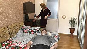 squirt queen blonde milf fingers sopping pussy to massive orgasm squirts into man's mouth