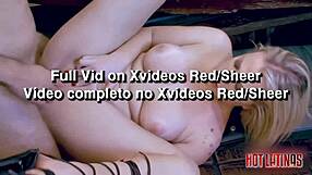 Hot tattooed latina arrives for quick anal assfucking at mansion