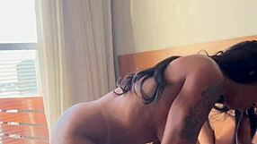 Tattooed Brazilian aunt visits nephew hard cock outdoor public fetish pounding