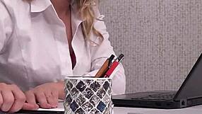 cherry's sexy secretary heels hide her craving for office thrills