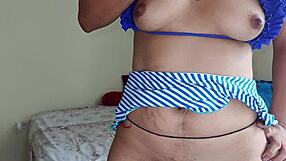 i'm alone fingering my huge clit and saggy tits to orgasm