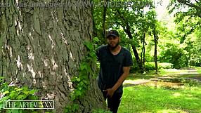 damn uptown bunny's yoga in woods turns into ripped clothes big cock forest fuck