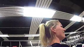 adorable czech kitten strips in mall before hardcore pov assfucking