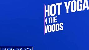 damn uptown bunny's yoga in woods turns into ripped clothes big cock forest fuck