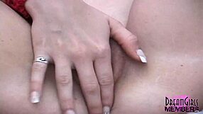 blonde coed nervously flashes hairy pussy naked in public but loves it