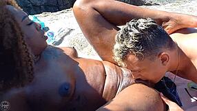 hey, risky beach creampie sex on paradise island in rio with naked amateurs getting filled